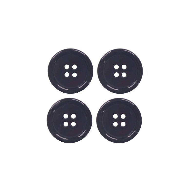 YAKA Black Buttons for Crafts Christmas Buttons for Clothes 1inch(25mm) 80Pcs 4 Holes Resin Flatback Small Button Bulk for Sewing,DIY Handmade Ornament - Image 2